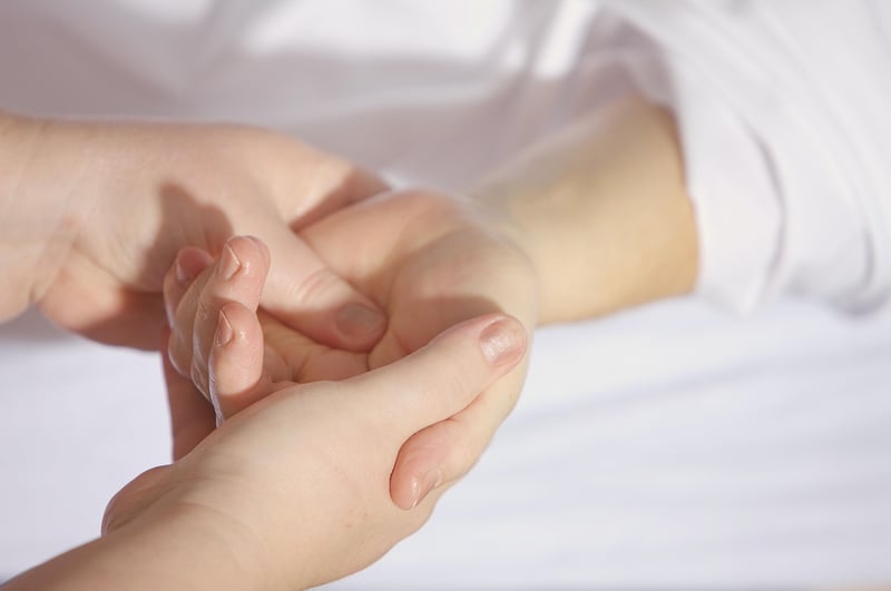 Hands holding a memory book